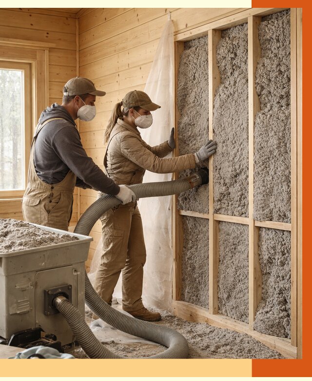 Утепление дачного дома эковатой в Междуреченске от 1465 руб./м2 — комплексно, ТепломастерМжд