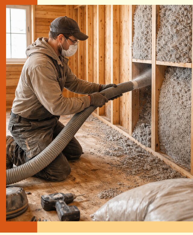 Утепление дачного дома эковатой в Междуреченске — быстро и надёжно