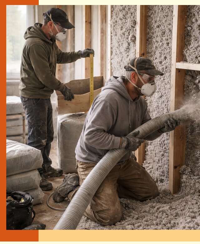 Утепление таунхауса эковатой в Междуреченске для максимально теплых стен