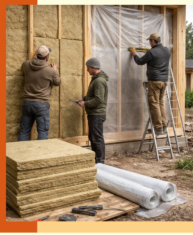Утепление каркасного дома в Междуреченске под ключ с гарантией качества