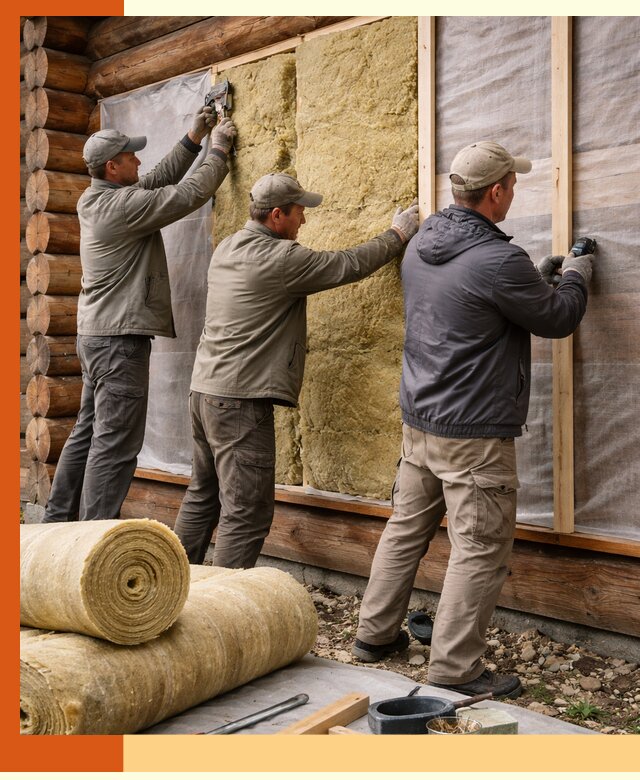 Утепление деревянного дома в Междуреченске эффективными технологиями