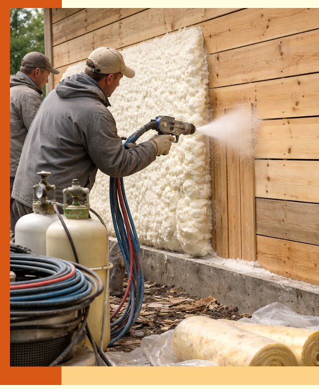 Утепление деревянного дома пенополиуретаном в Междуреченске