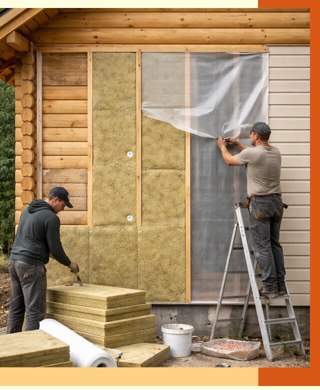 Утепление дома из бруса в Междуреченске от 3789 руб./м2 — работы под ключ | ТепломастерМжд