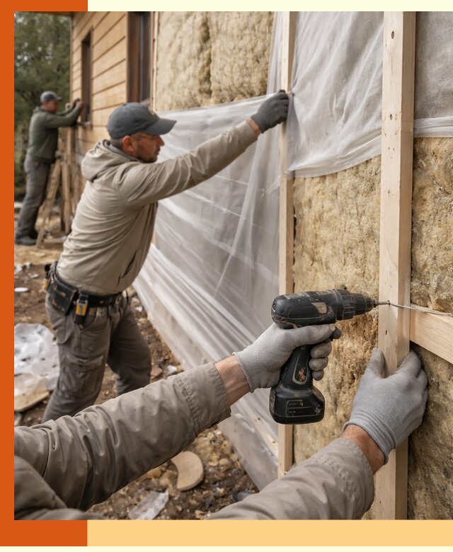 Утепление дома из бруса в Междуреченске качественно и долговечно