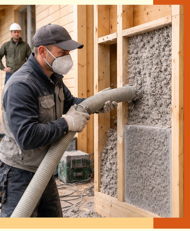 Утепление дома из бруса эковатой в Междуреченске от 1869 руб/м2 | ТепломастерМжд