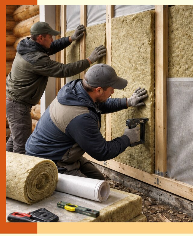 Утепление бревенчатого дома под ключ в Междуреченске