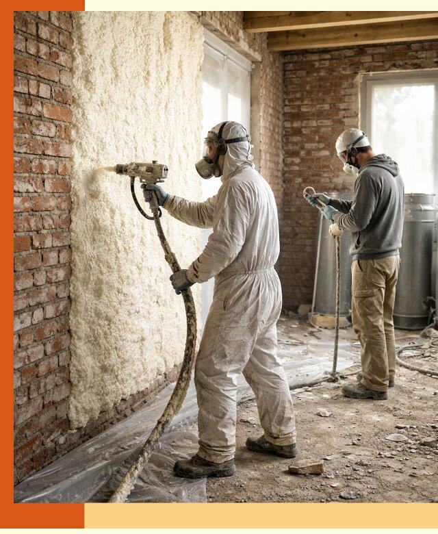 Утепление кирпичного дома пенополиуретаном в Междуреченске