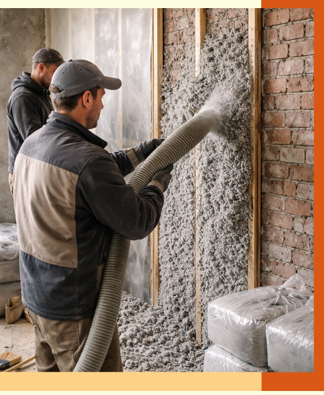 Утепление кирпичного дома эковатой в Междуреченске от 2375 руб./м² | ТепломастерМжд