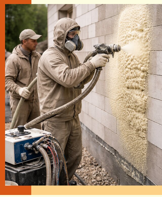 Утепление дома из газобетона ППУ в Междуреченске — надежная теплоизоляция