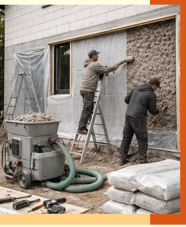 Утепление дома из газобетона эковатой в Междуреченске от 4547 руб./м2 | ТепломастерМжд