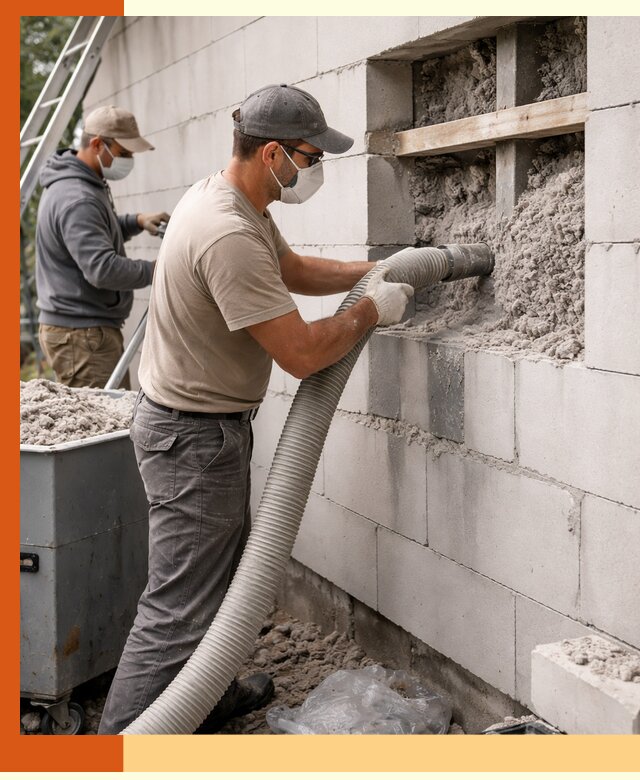 Утепление дома из газобетона эковатой в Междуреченске