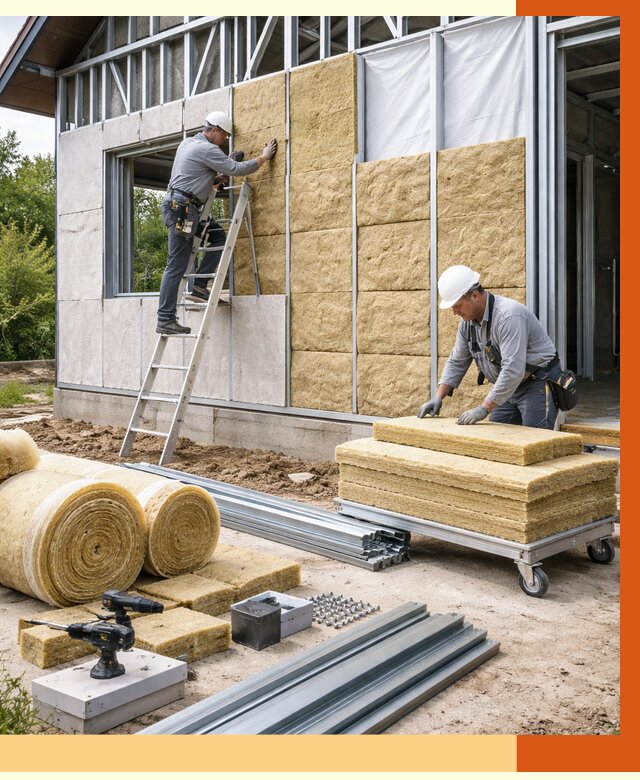 Утепление дома из ЛСТК в Междуреченске от 5255 руб./м² — профессионально | ТепломастерМжд