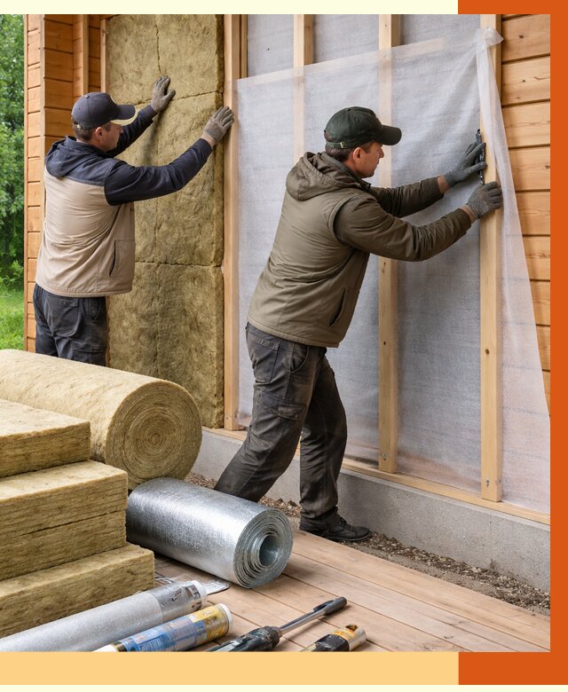 Утепление дома из двойного бруса в Междуреченске от 4850 руб./м² — ТепломастерМжд под ключ