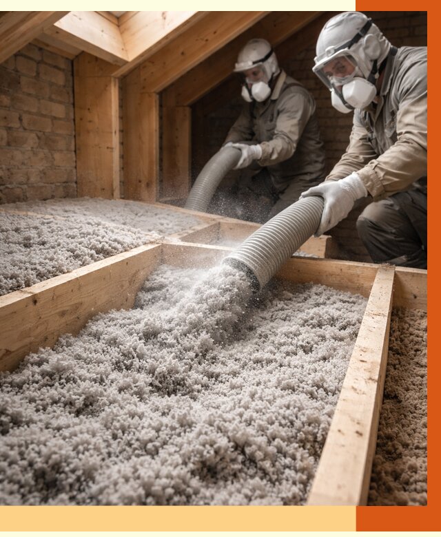 Утепление коттеджа эковатой в Междуреченске от 2526 руб./м² — комплексная задувка и монтаж | ТепломастерМжд