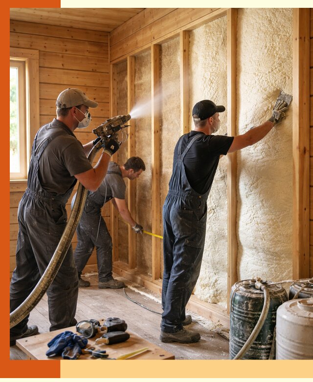 Утепление бани пенополиуретаном (ППУ) в Междуреченске