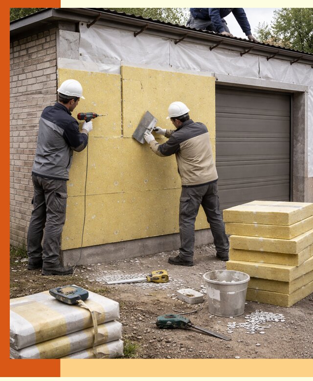 Утепление гаража снаружи в Междуреченске качественно и надёжно