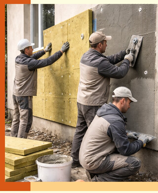 Утепление фасада под штукатурку в Междуреченске — энергоэффективная технология