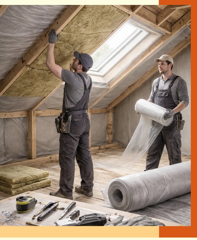 Утепление крыши изнутри мансарды в Междуреченске от 4244 руб./м² | ТепломастерМжд