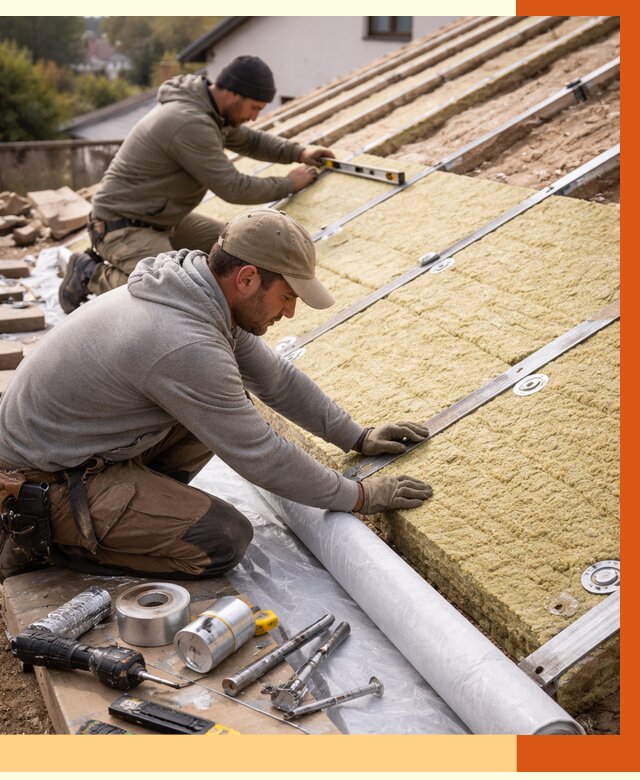 Утепление крыши снаружи в Междуреченске под ключ от 1213 руб./м2 | ТепломастерМжд