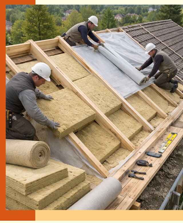 Утепление скатной крыши в Междуреченске качественно и надёжно