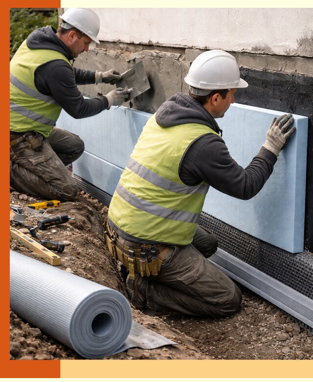 Утепление фундамента снаружи в Междуреченске — профессиональная теплоизоляция