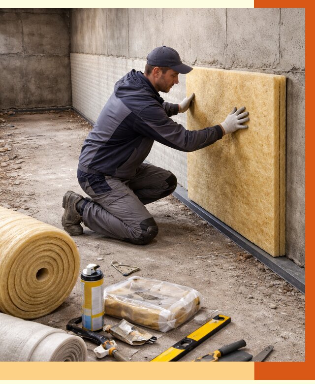 Утепление фундамента изнутри в Междуреченске от 4244 руб./м2 — работы под ключ | ТепломастерМжд