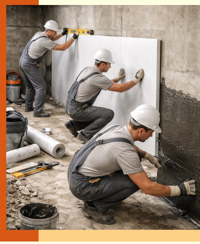 Утепление фундамента изнутри профессионально в Междуреченске