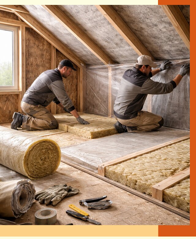 Утепление чердака в Междуреченске от 7579 руб/м² — теплоизоляция и комплексное утепление под ключ | ТепломастерМжд
