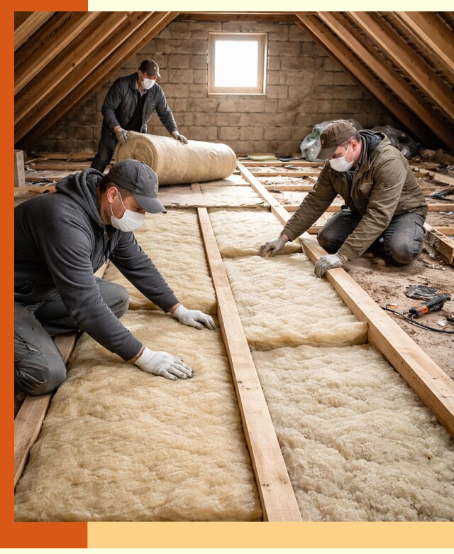 Утепление чердака в Междуреченске — профессиональная теплоизоляция кровли