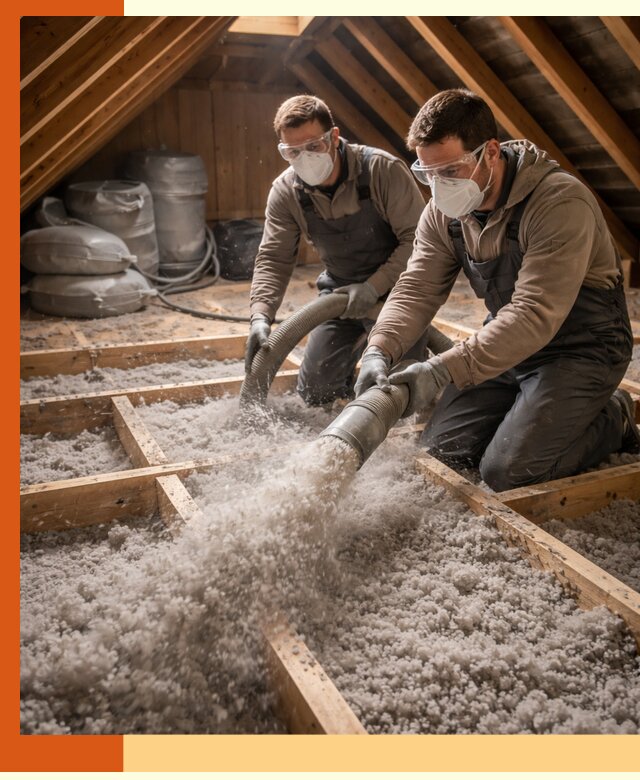 Утепление чердака эковатой в Междуреченске — быстро и надёжно