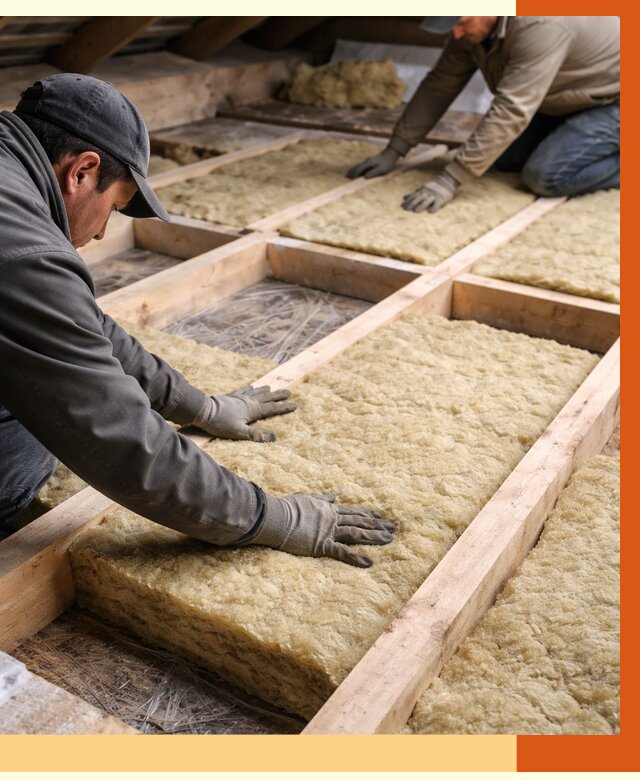 Утепление чердака минватой в Междуреченске от 3537 руб/м2 под ключ | ТепломастерМжд