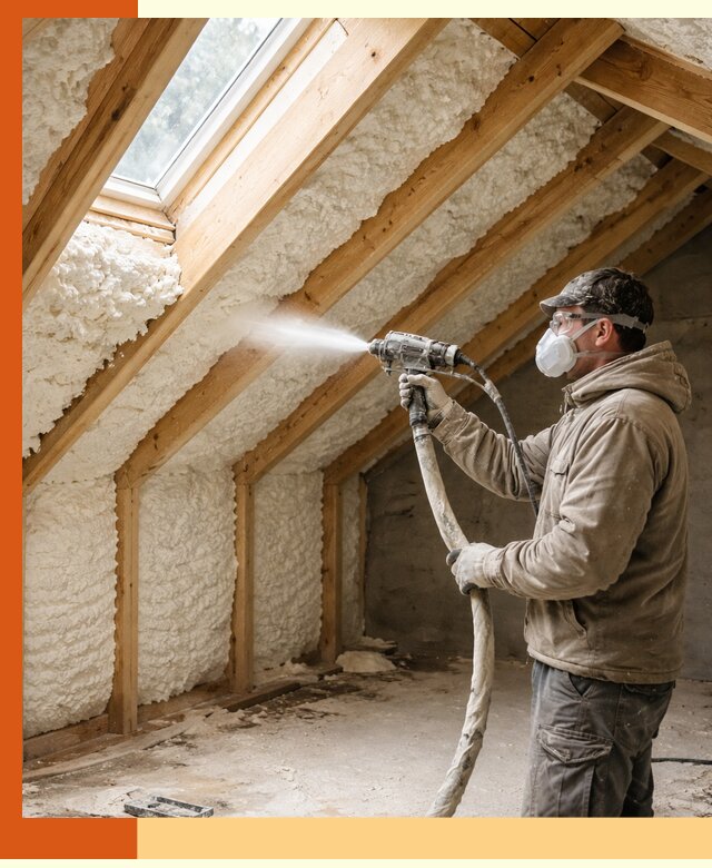 Утепление мансарды ППУ в Междуреченске быстро и надежно