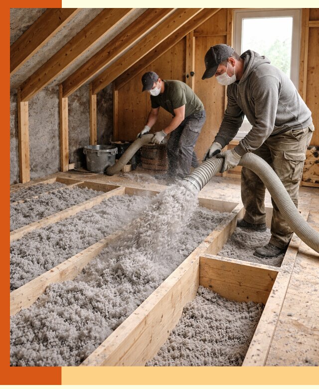 Утепление мансарды эковатой в Междуреченске с гарантией качества