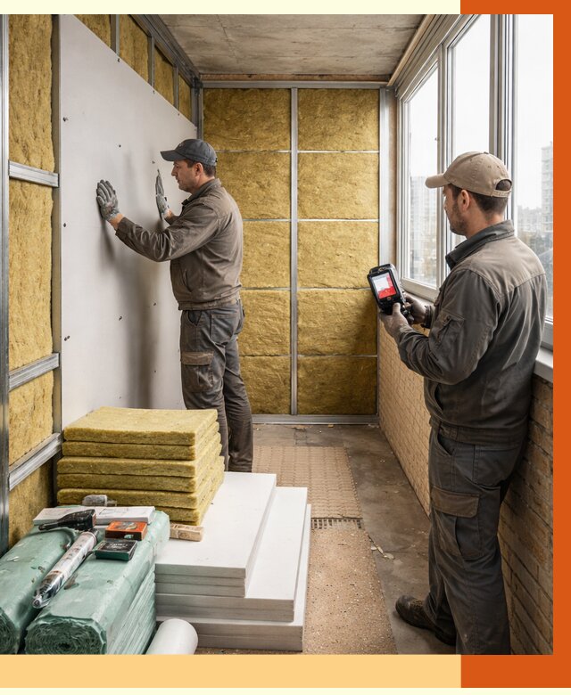 Утепление балкона в Междуреченске от 4547 руб. под ключ | ТепломастерМжд