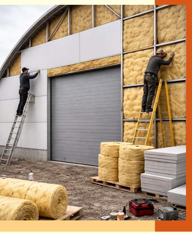 Утепление ангара пенополиуретаном в Междуреченске от 7276 руб./м² — комплекс от ТепломастерМжд