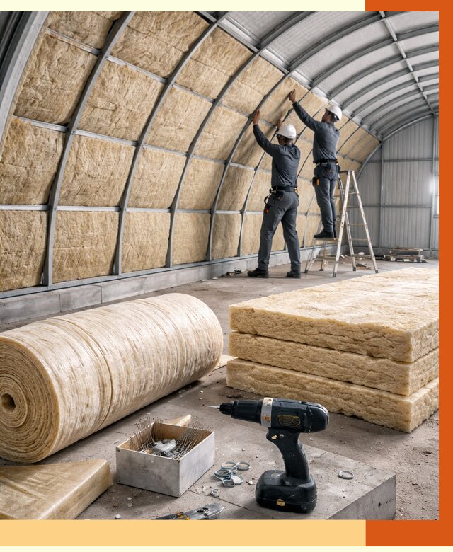 Утепление арочного ангара в Междуреченске от 3234 руб./м2 под ключ | ТепломастерМжд