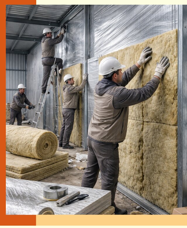 Утепление металлического склада в Междуреченске: теплоизоляция и герметизация