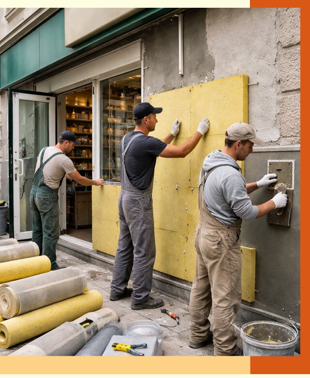 Утепление магазина в Междуреченске от 4547 руб/м2 — цена, стены и снаружи | ТепломастерМжд