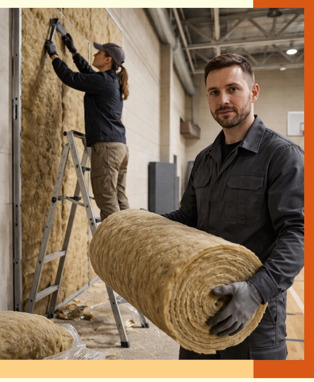 Утепление спортзала в Междуреченске от 7579 руб/м2 — комплексное утепление под ключ | ТепломастерМжд