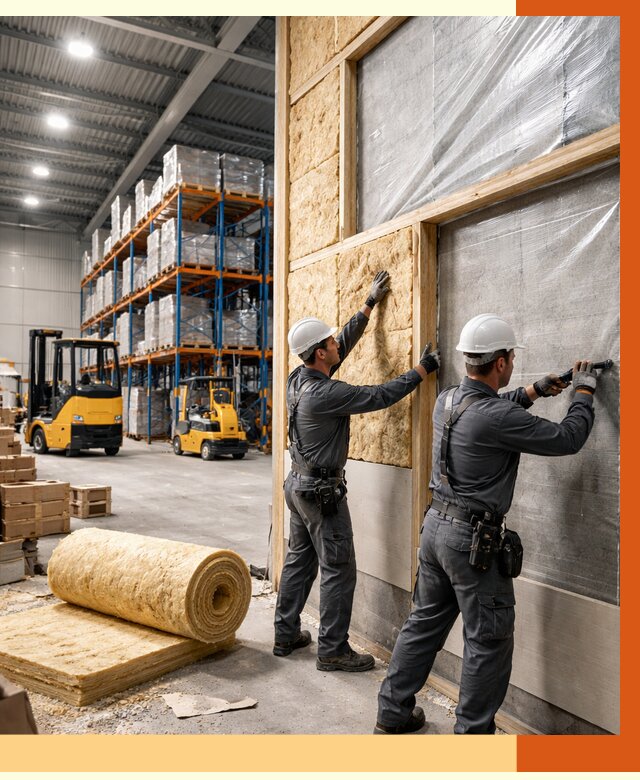 Утепление склада с техникой в Междуреченске от 4244 руб./м2 — комплексно под ключ | ТепломастерМжд