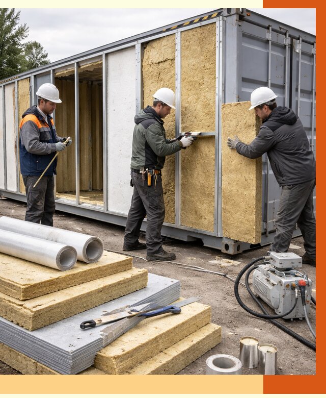 Утепление морского контейнера в Междуреченске от 3789 руб. под ключ | ТепломастерМжд