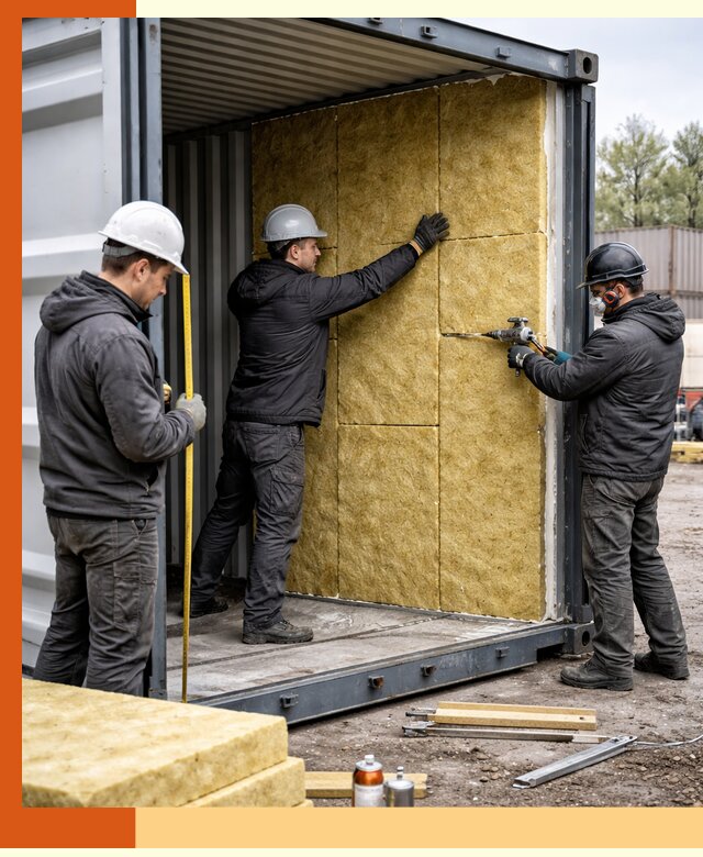 Утепление морского контейнера в Междуреченске: надежная теплоизоляция и защита