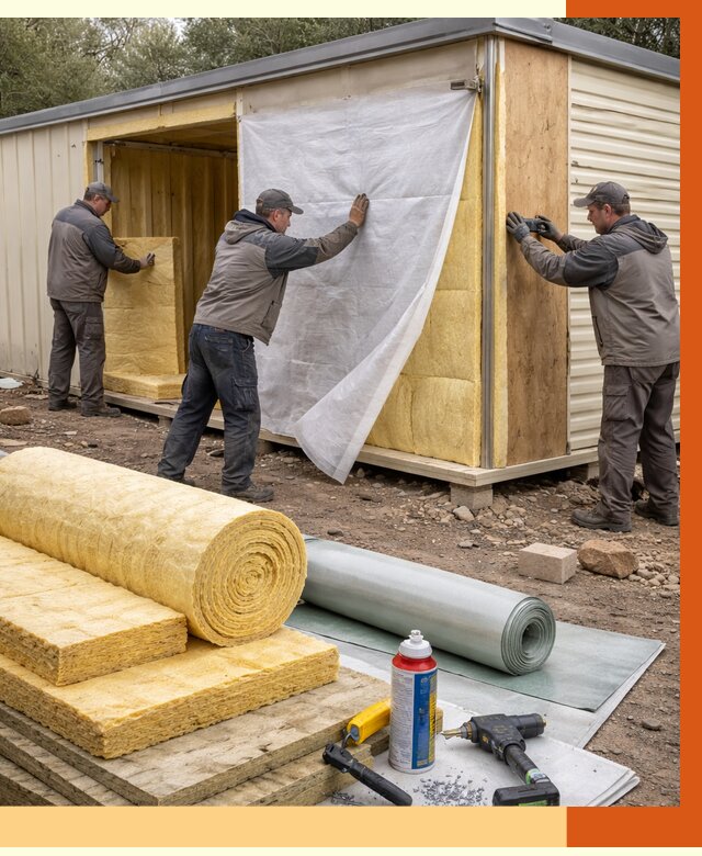 Утепление строительной бытовки в Междуреченске от 12631 руб. под ключ | ТепломастерМжд