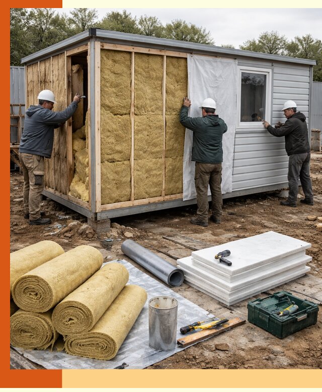 Утепление строительной бытовки под ключ в Междуреченске для любых условий