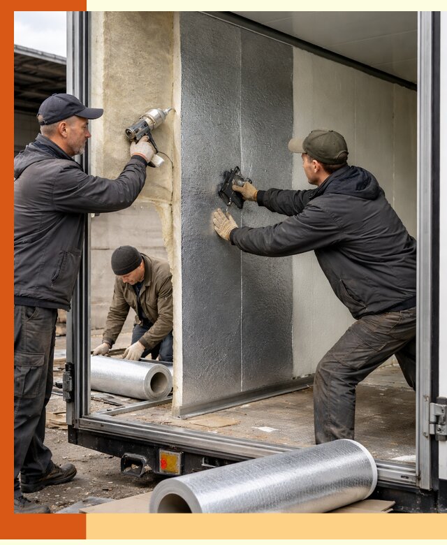 Утепление холодильного кузова в Междуреченске — монтаж и теплоизоляция