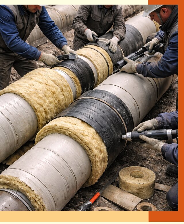 Утепление трубопровода в Междуреченске под ключ от 1869 руб. — надежно и выгодно | ТепломастерМжд