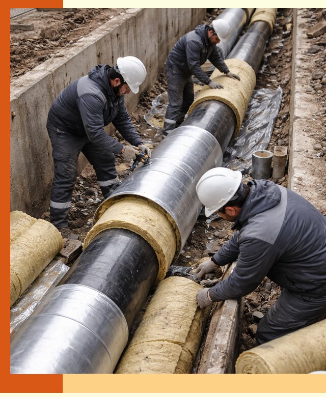 Утепление теплотрассы в Междуреченске: утеплительные работы и материалы
