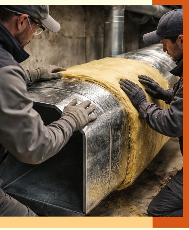 Утепление воздуховодов в Междуреченске от 4244 руб. — теплоизоляция вентиляции | ТепломастерМжд