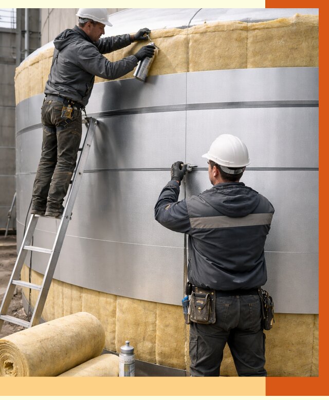 Утепление цистерны в Междуреченске пенополиуретаном от 14652 руб. под ключ | ТепломастерМжд