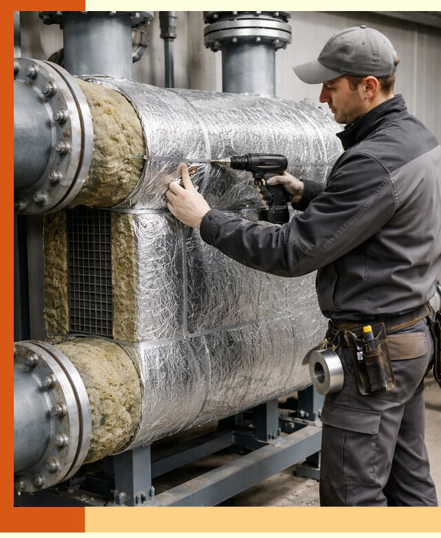 Утепление теплообменника в Междуреченске — профессиональная теплоизоляция оборудования